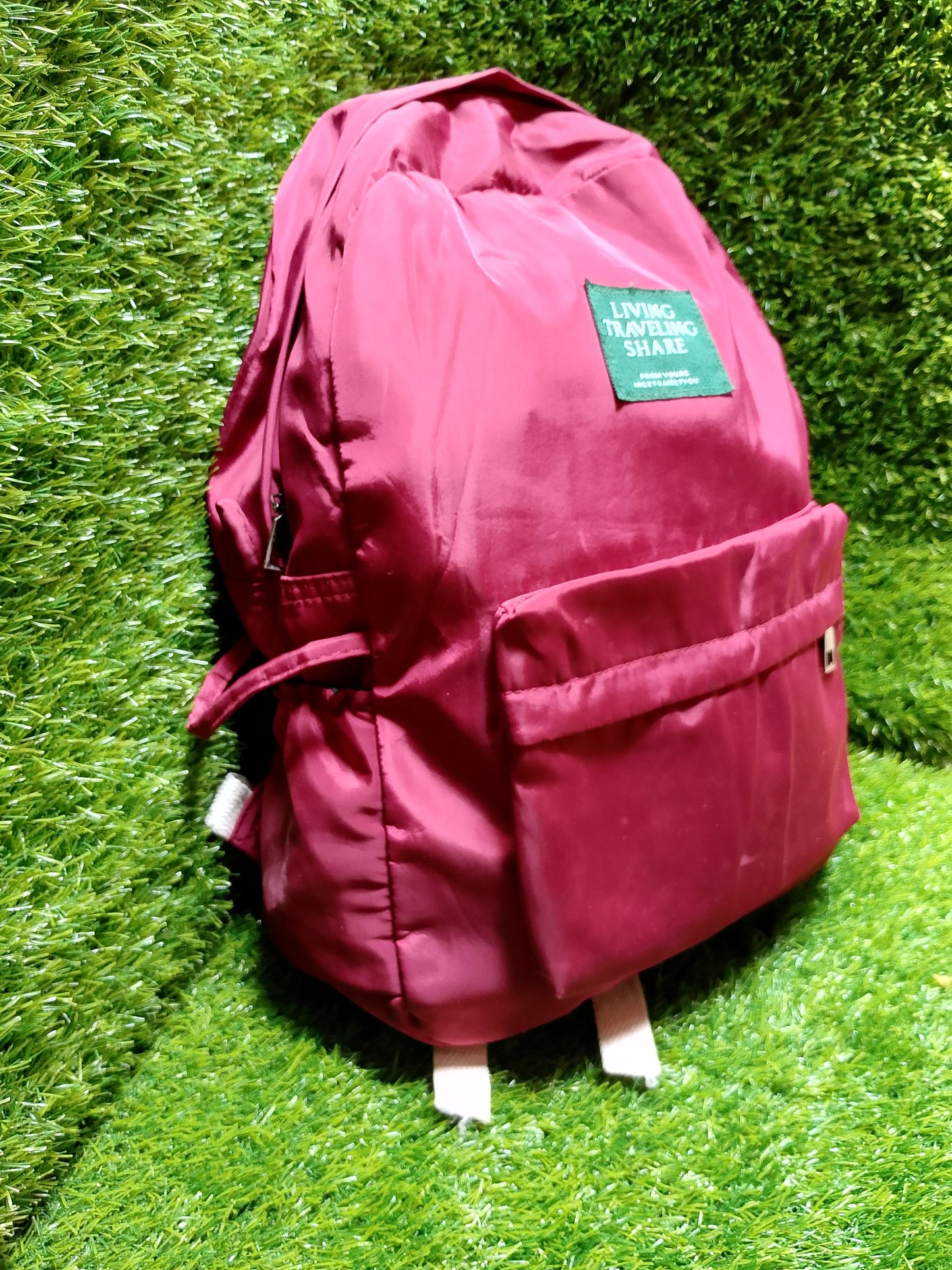 Women's Korean style high school student college student nylon tarp backpack Preloved