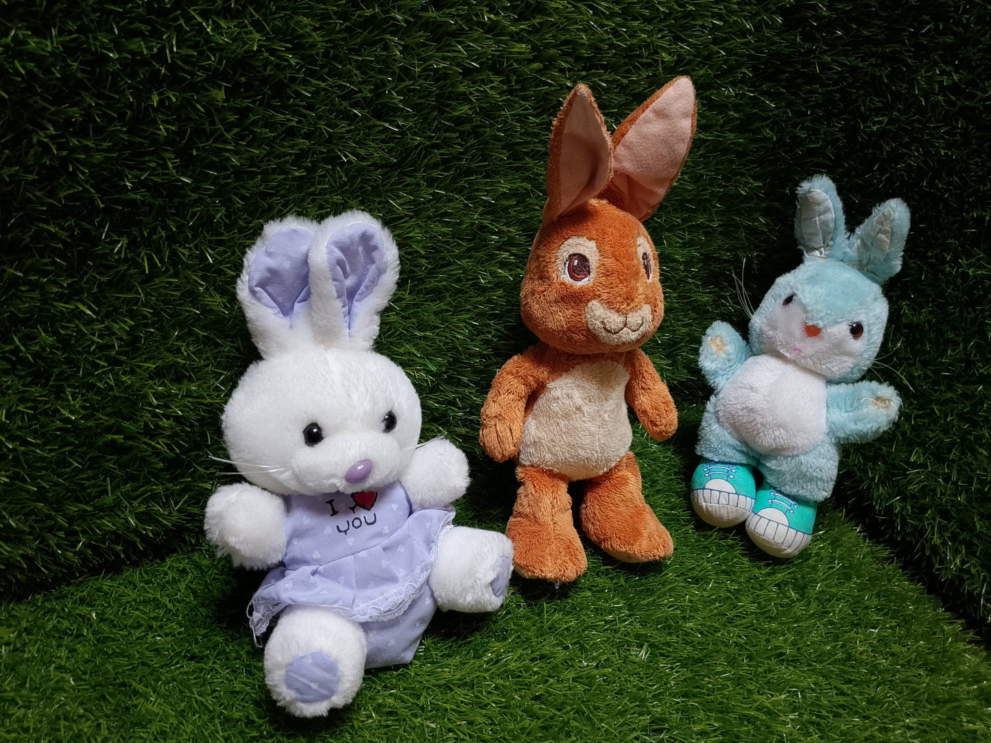 Bunnies, Set of 3, Preloved Stuffed toys