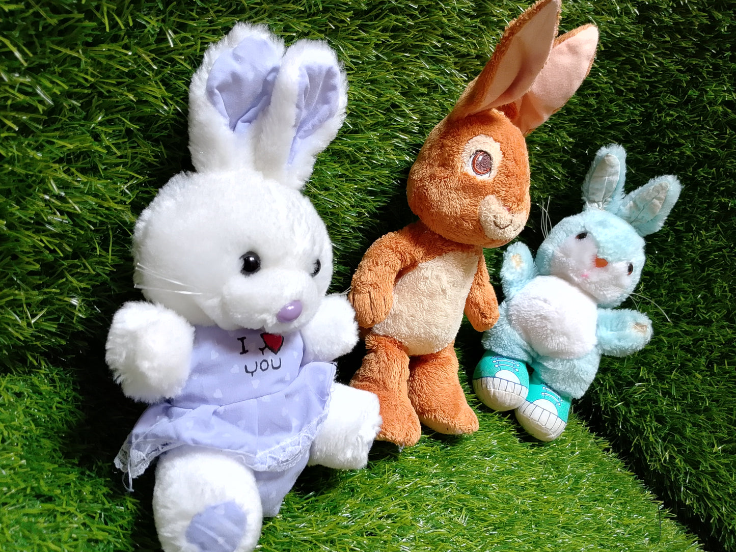 Bunnies, Set of 3, Preloved Stuffed toys