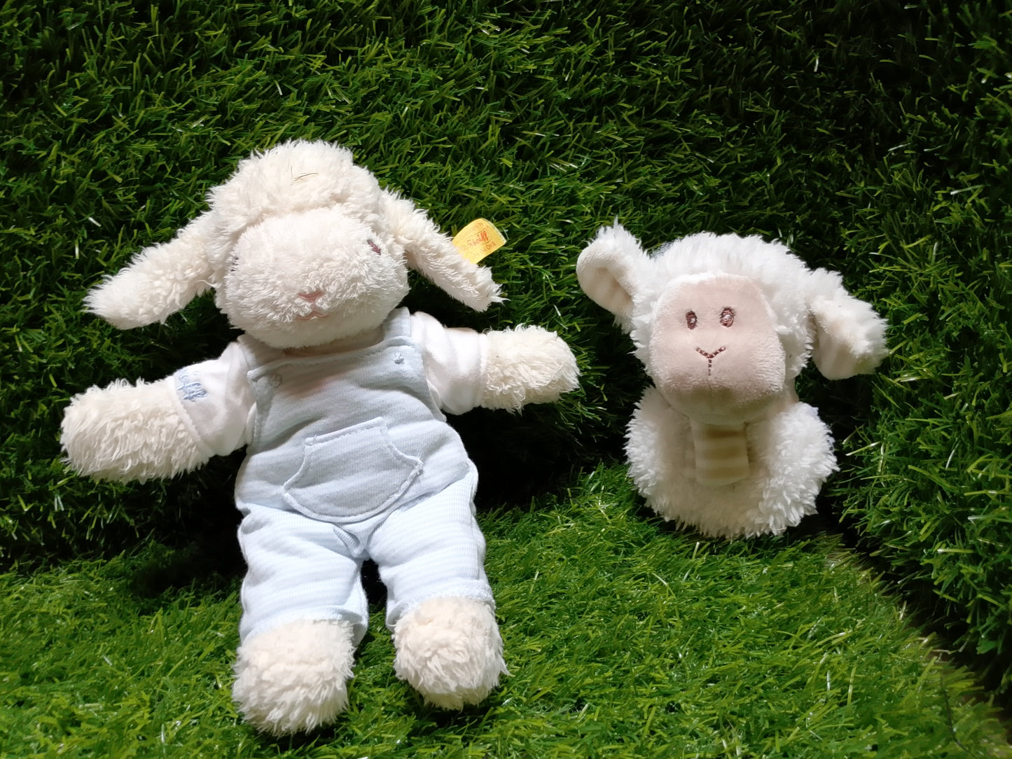 Steiff Sweet Dreams Lamb, set of 2, Preloved Stuffed Toys