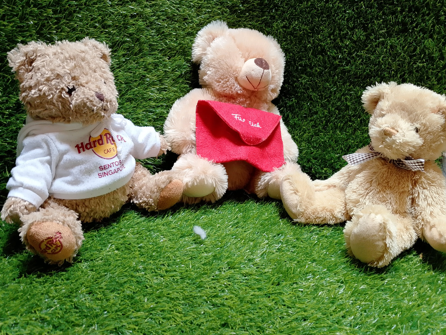 Teddy Bears, Set of 3, Preloved Stuffed Toys