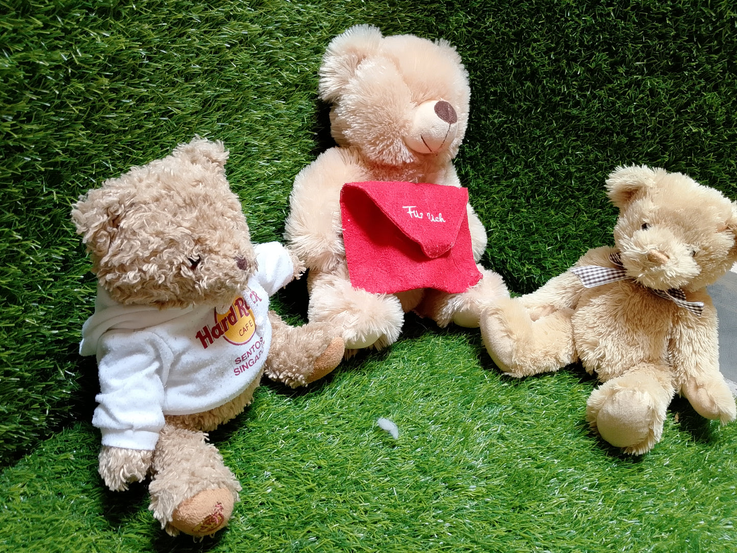 Teddy Bears, Set of 3, Preloved Stuffed Toys