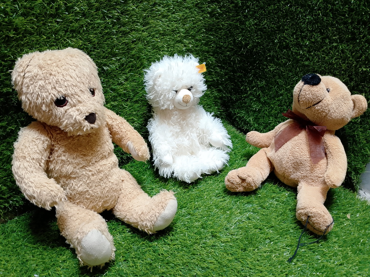 Cute Teddies, Set of 3, Preloved Stuffed Toys