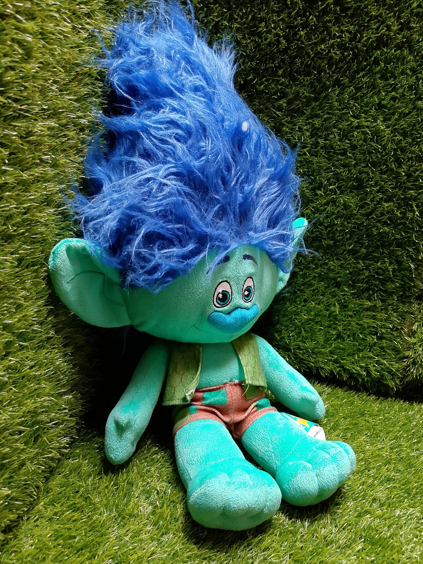 Dreamworks Troll Plush Doll Blue Hair , Preloved Stuffed toy