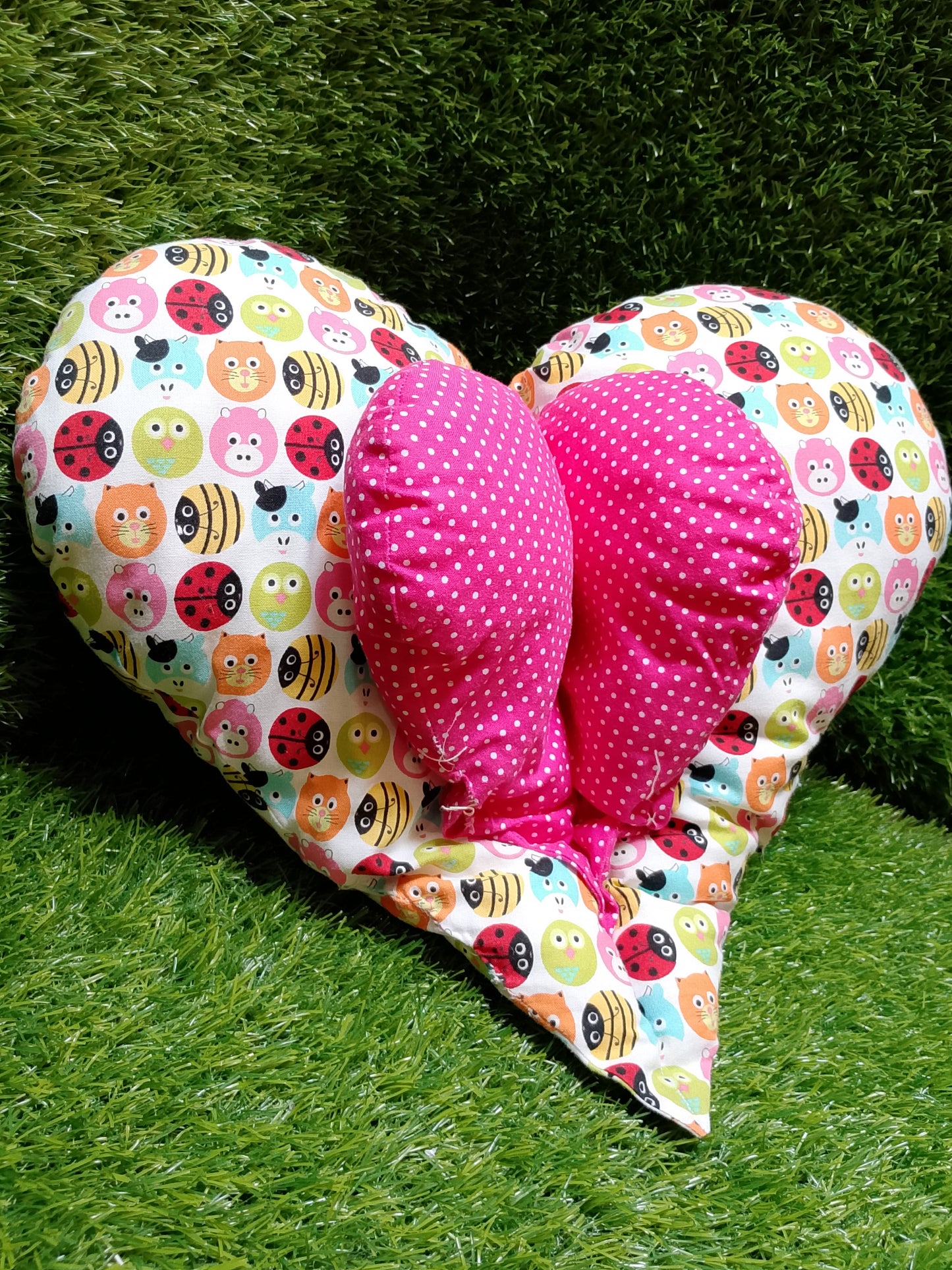 Heart Shaped Pillow, Preloved Stuffed Toy