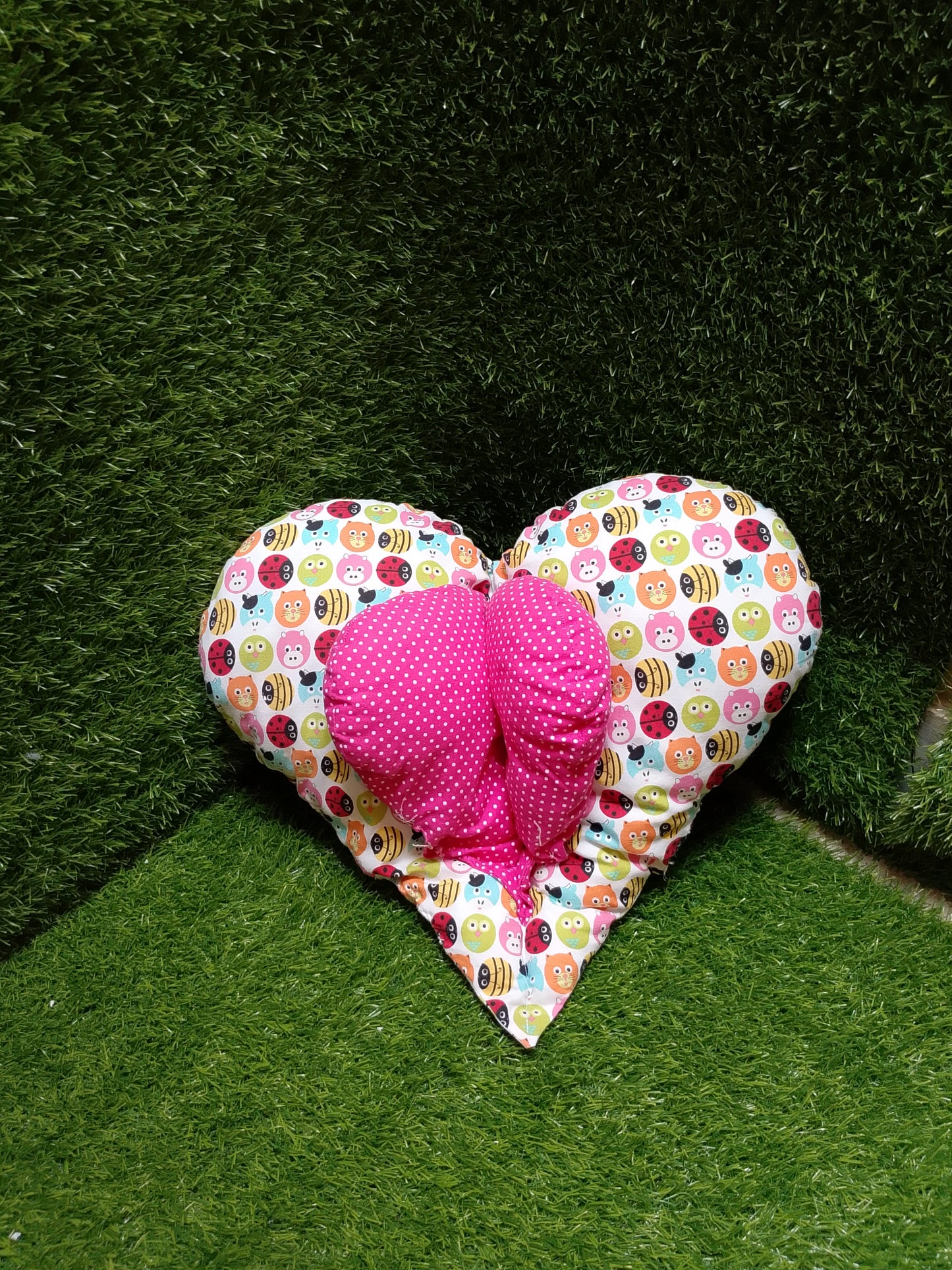 Heart Shaped Pillow, Preloved Stuffed Toy