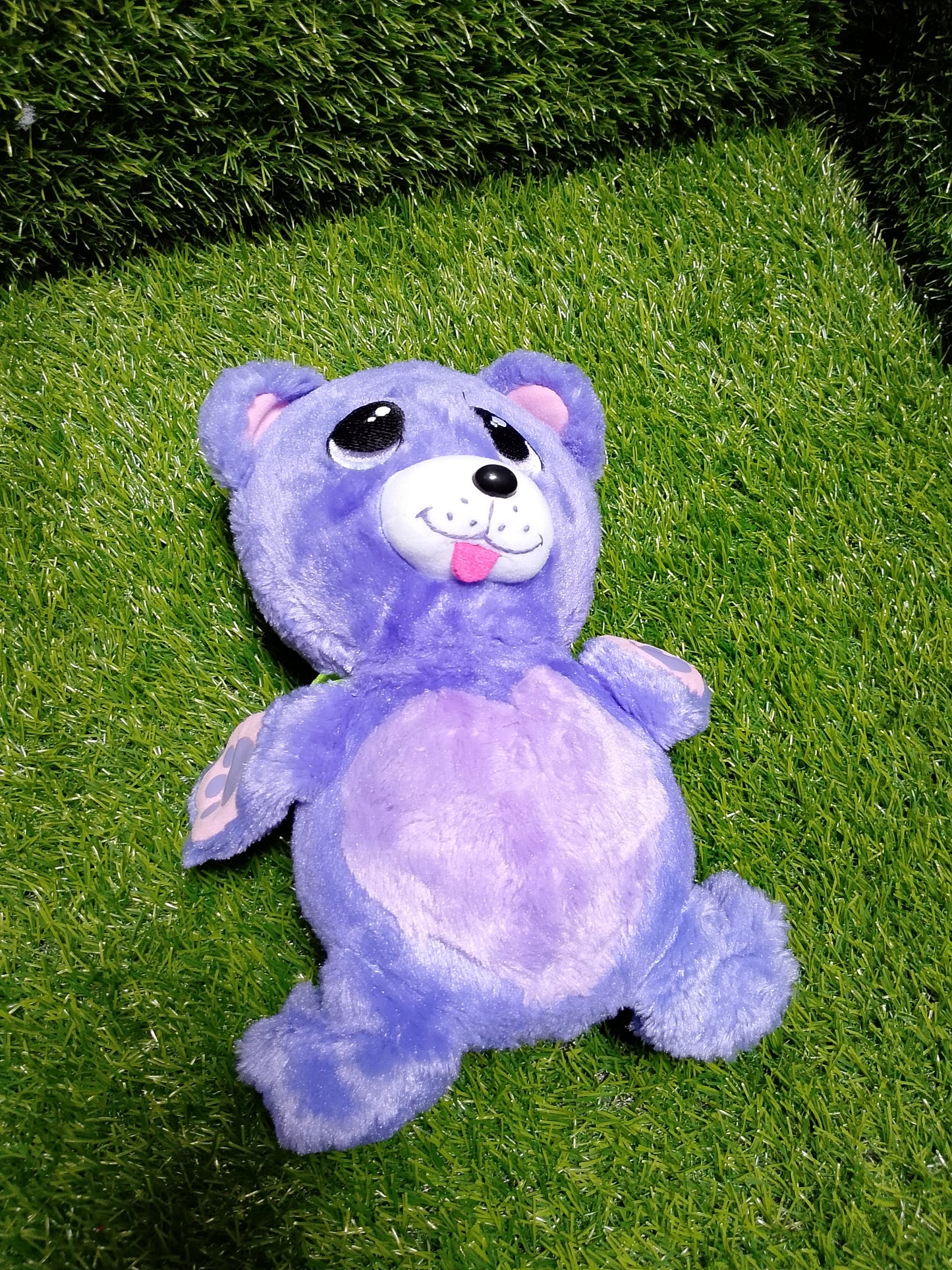 Spin Master Fur Berries BLUEBERRY Bear Purple Blue Folding Plush Stuffed