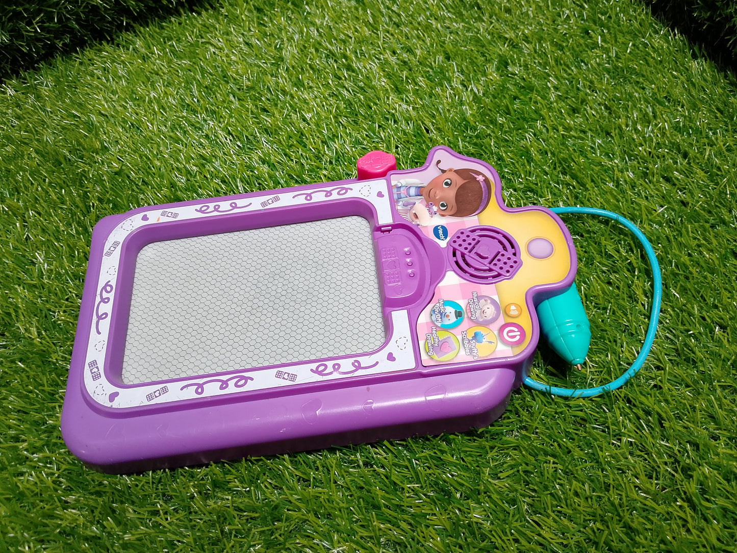 VTech Doc McStuffins Talk & Trace Clipboard (Frustration Free Packaging), Purple , American used preloved toy