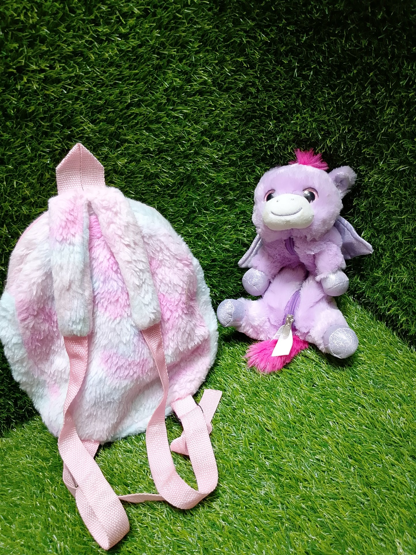 super cute and soft unicorn backpack, set of 2, American used bags