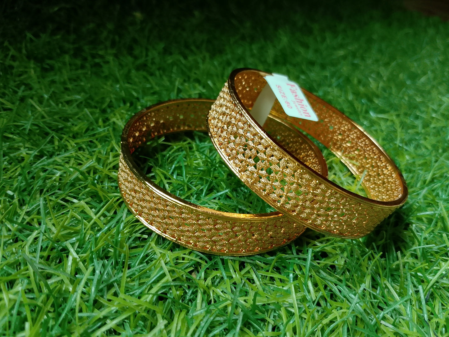 Bold Gold-Tone Stacking Bangles (Set of 2