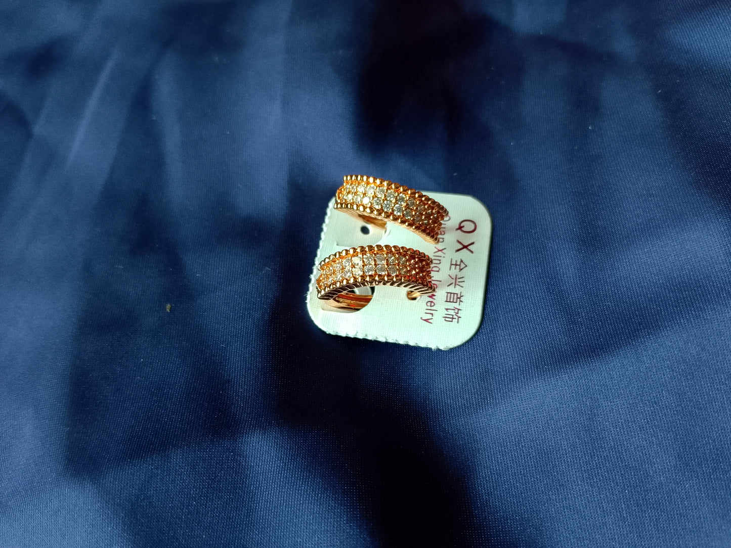 Hoop-Style Earrings with Crystal Accents