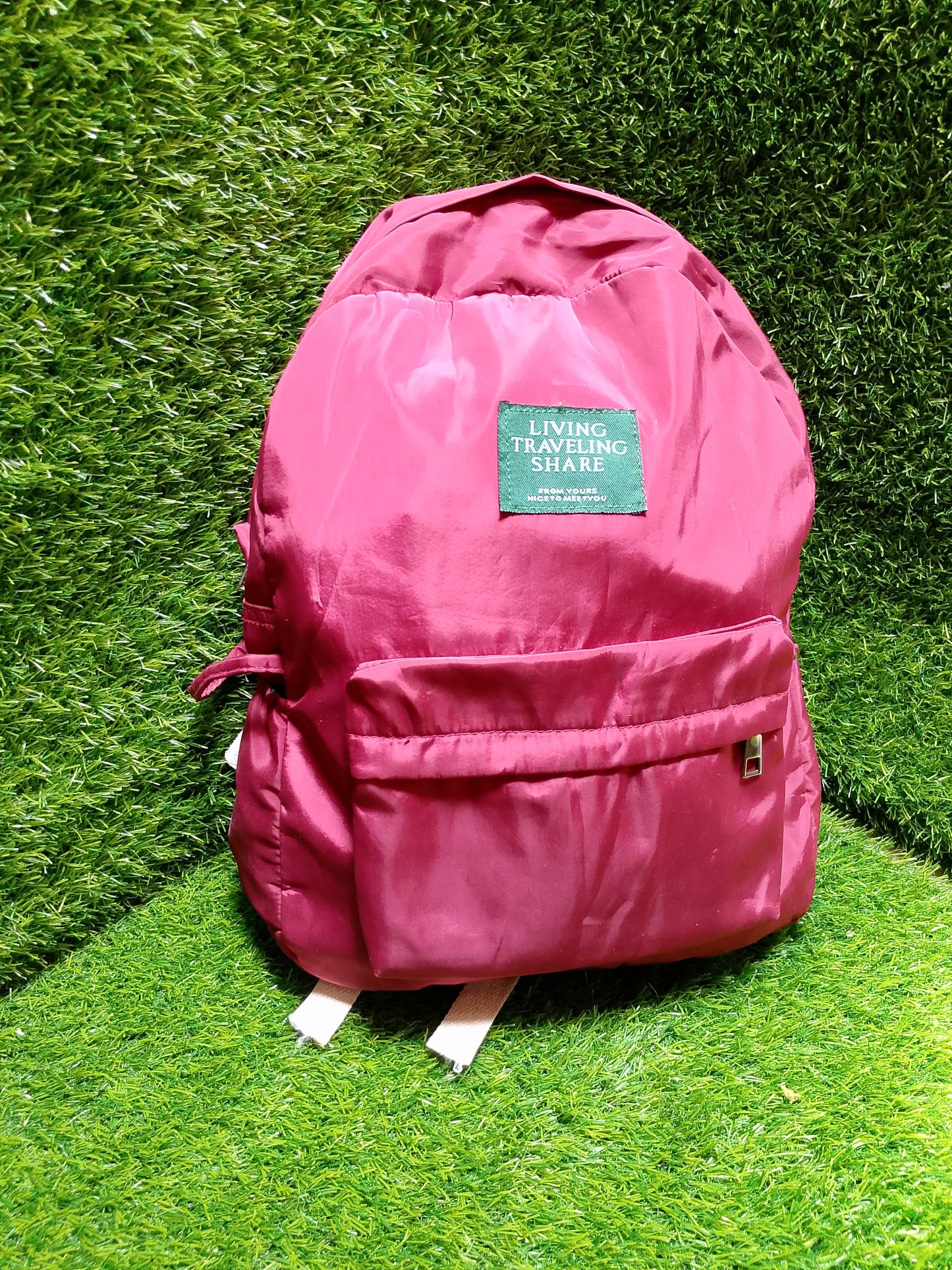 Women's Korean style high school student college student nylon tarp backpack  Preloved