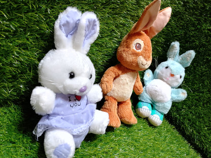 Bunnies, Set of 3, Preloved Stuffed toys
