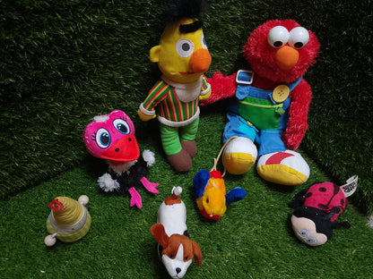 Sesame Street , Set of 7, Preloved Stuffed Toys
