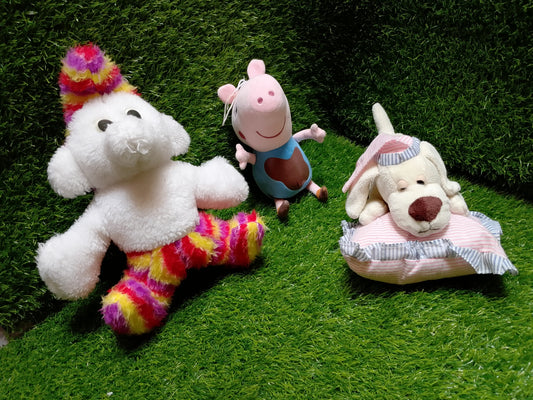 Fluffy Friends, set of 3, Preloved Stuffed Toys