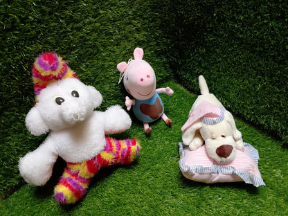 Fluffy Friends, set of 3, Preloved Stuffed Toys