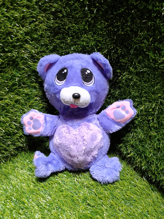 Spin Master Fur Berries BLUEBERRY Bear Purple Blue Folding Plush Stuffed