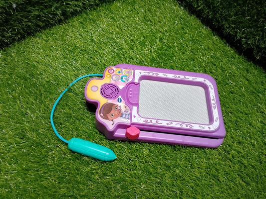 VTech Doc McStuffins Talk & Trace Clipboard (Frustration Free Packaging), Purple , American used preloved toy