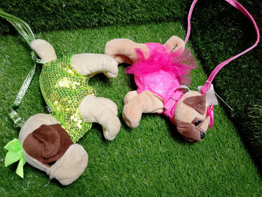 Poochie Poochie and Co. Girls Plush Handbag, American used preloved toys