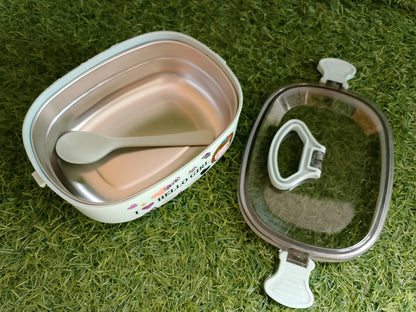 Cute Hello Girl Lunch Box with Spoon