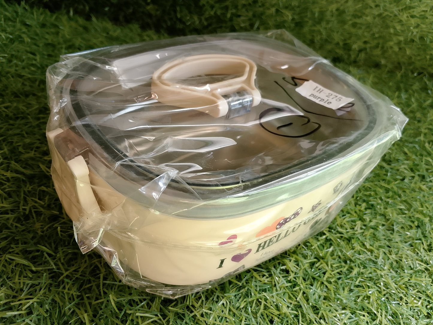 Cute Hello Girl Lunch Box with Spoon