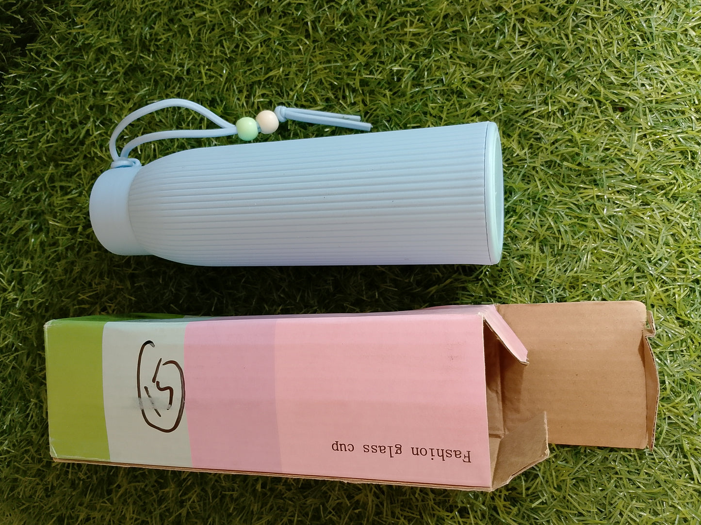 Blue Glass Water Bottle – Premium Imported Quality