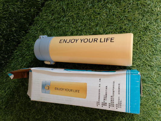 Glass thermos with plastic protector Portable Glass Water Bottle