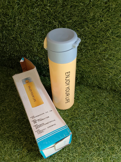 Glass thermos with plastic protector Portable Glass Water Bottle