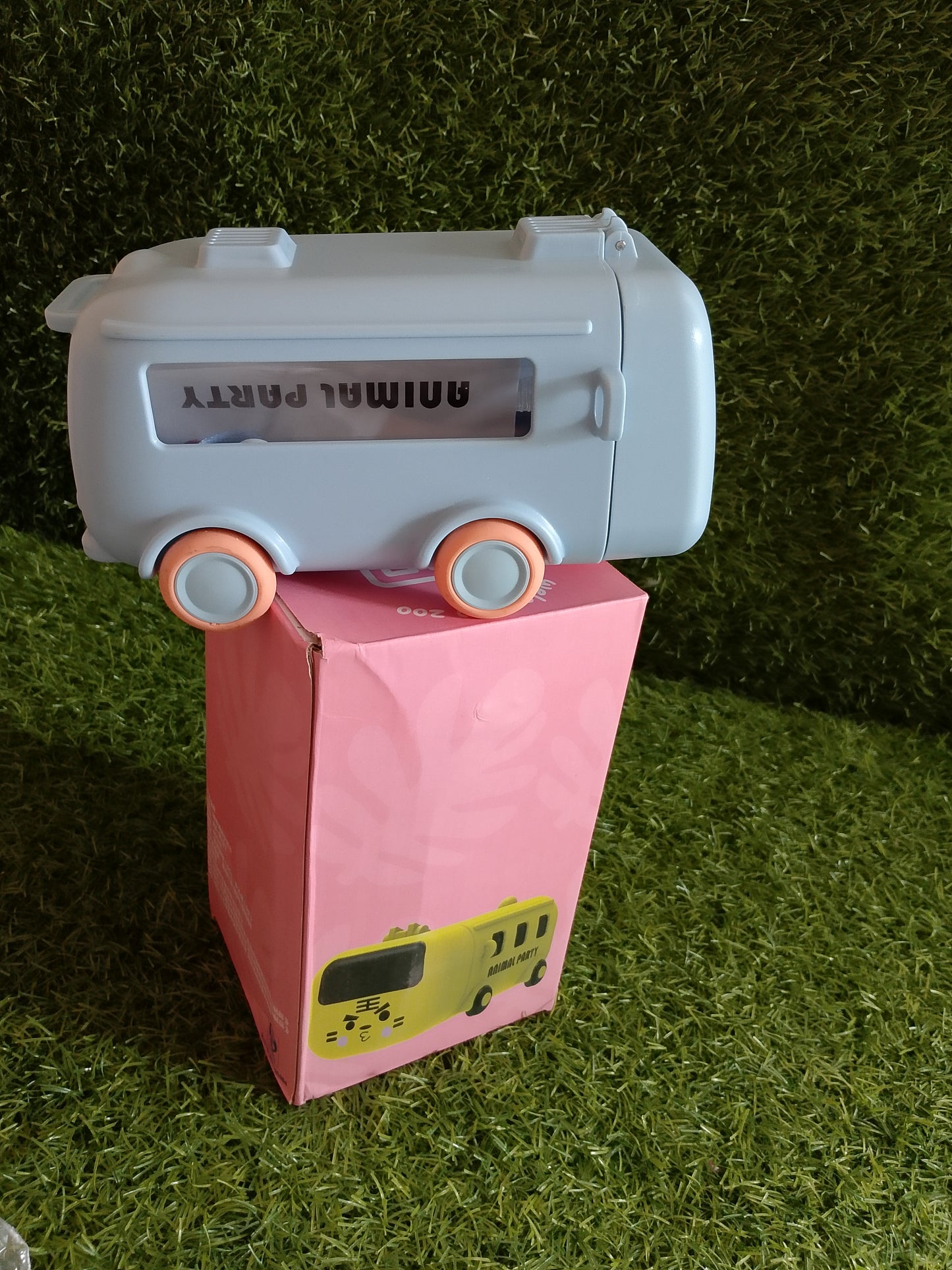 Kids Blue Bus-Shaped Water Bottle