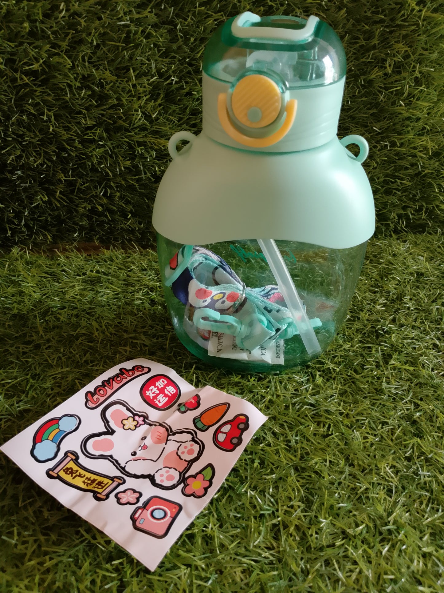 Cute 850ml Insulated Water Bottle with Stickers