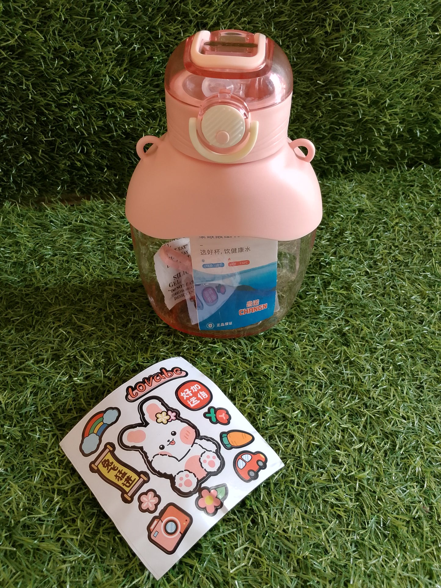 Cute 850ml Insulated Water Bottle with Stickers