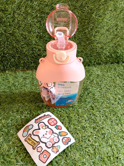 Cute 850ml Insulated Water Bottle with Stickers
