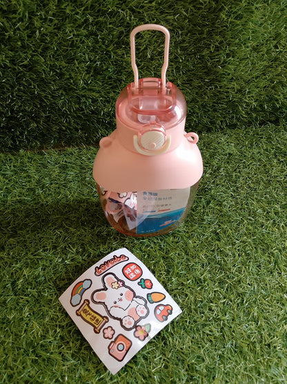 Cute 850ml Insulated Water Bottle with Stickers