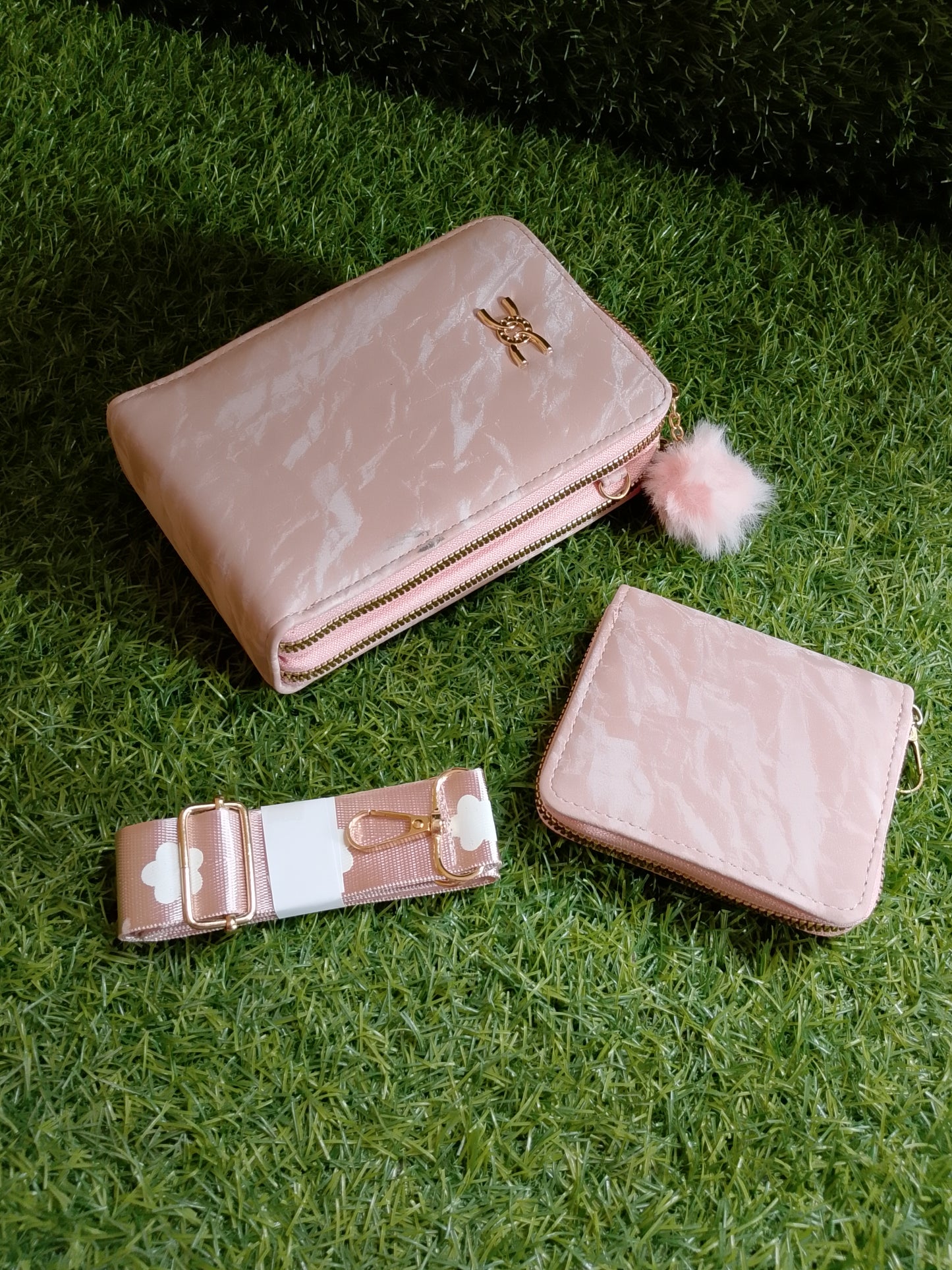 Chic Marble Handbag Set