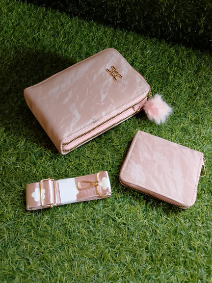 Chic Marble Handbag Set