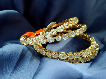 The Full-Circle Dazzle Statement Bangle Stack