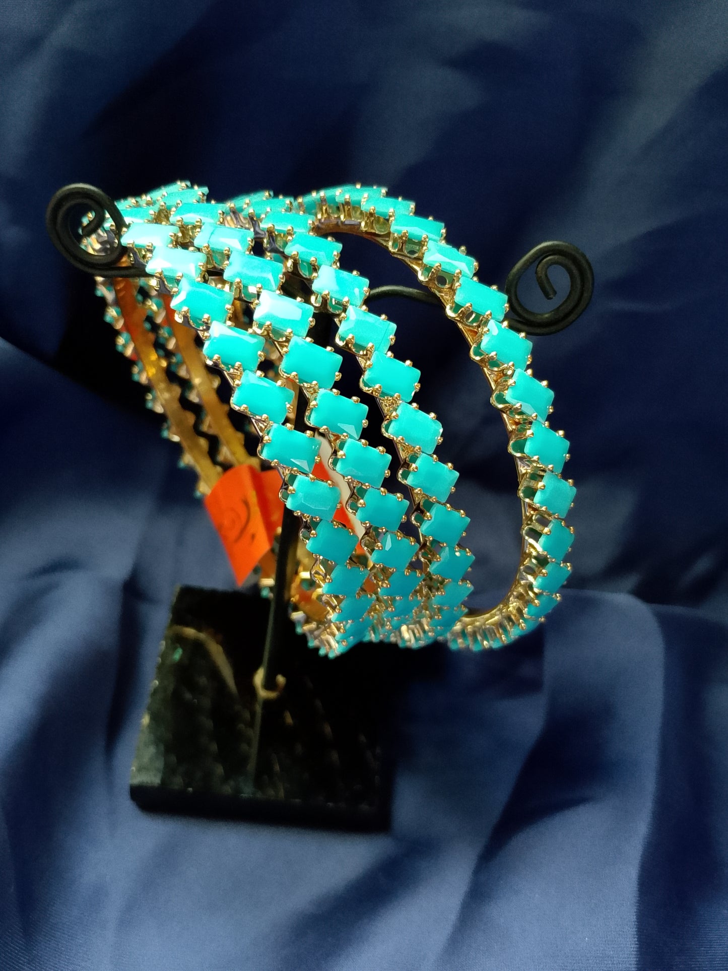 High-Impact Zigzag Texture Statement Bangle Set