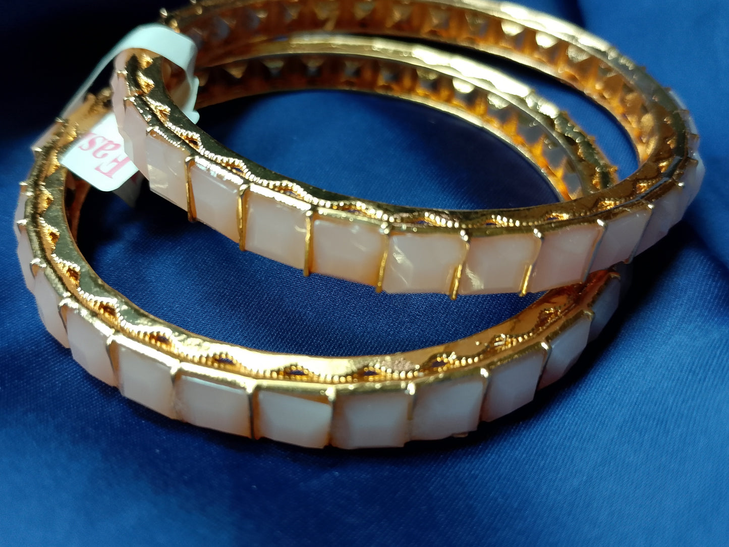 The Bold Square Stone Statement Bangle Duo