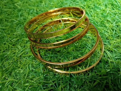 The Modern Mirror-Shine Stackable Bangle Set