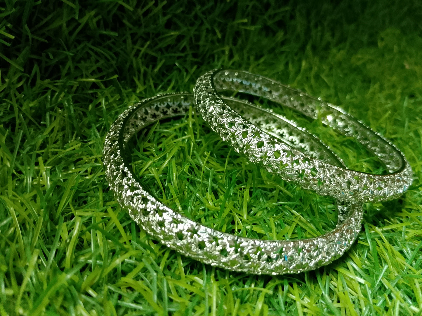 The Dazzling Crystal Pave Stacking Bangle Duo