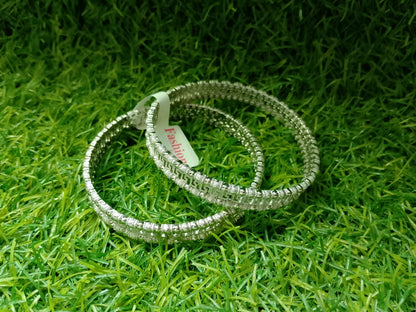 Intricate Filigree Texture Bangle (Set of 2)