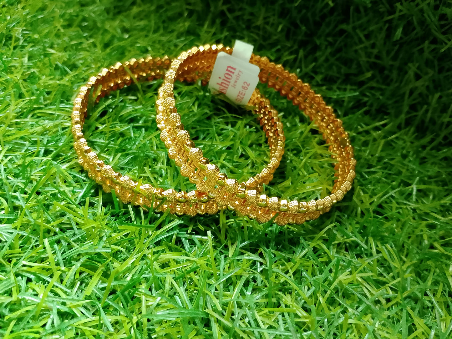 Intricate Filigree Texture Bangle (Set of 2)