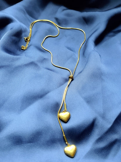 Modern Lariat Heart Y-Necklace