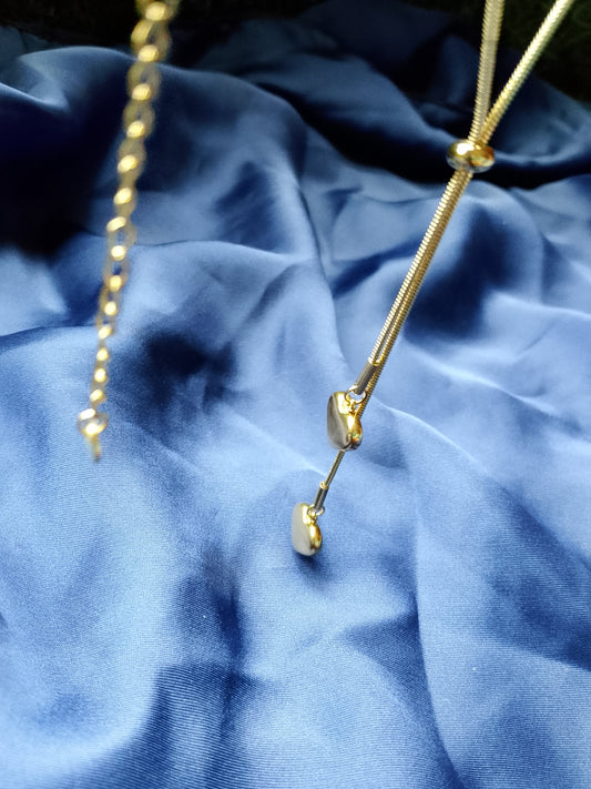 Modern Lariat Heart Y-Necklace