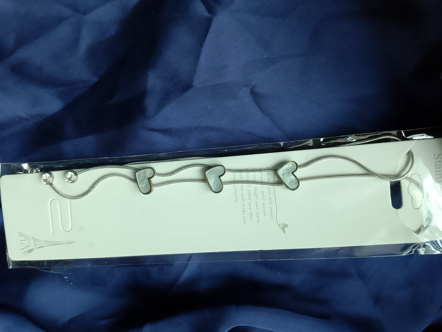 Elegant Triple Heart Pendant Necklace