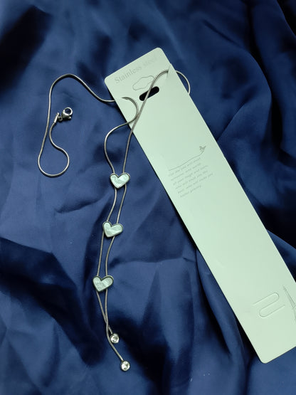 Elegant Triple Heart Pendant Necklace