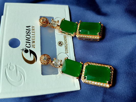 Elegant Bowknot Earrings with a Dazzling Stone