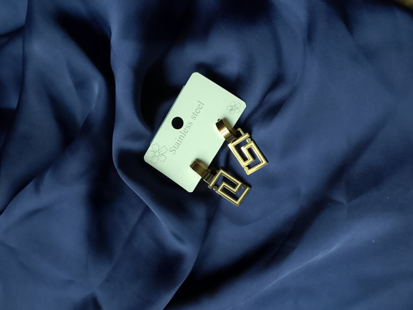 Modern Geometric Maze Stainless Steel Drop Earrings