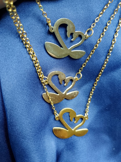 Stainless Steel Necklace & Stud Earrings Set