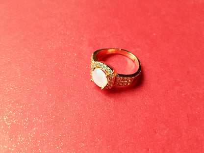 Ring with a Radiant Oval Gemstone
